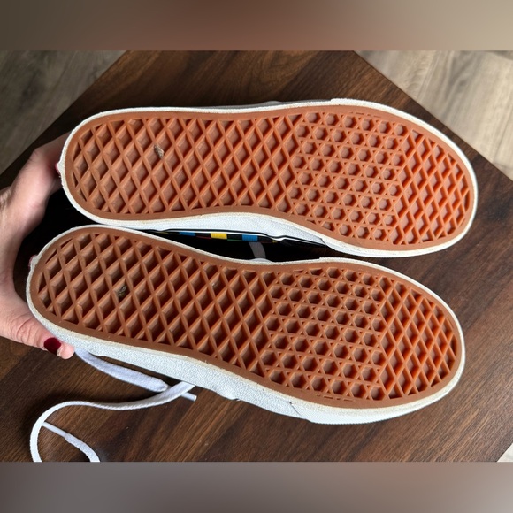 Vans Atwood Multicolor Checkered Primary Colors Sneakers size 6Y Womens 7.5 - Picture 5 of 8